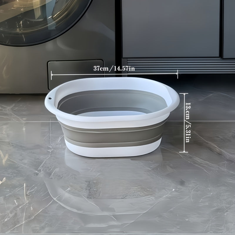 Portable Pet Folding Bathtub + Grooming Brush - Anti-Slip, Easy-Storage, Gentle on Pet Light Beige, Multipurpose Cleaning Solution for Dogs Cats