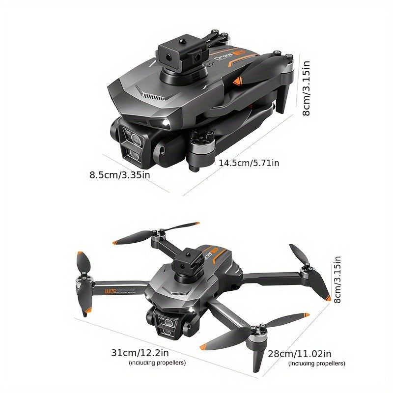 Professional GPS Drone with Foldable Screen Remote, 1080P HD Camera, Obstacle Avoidance, 5G FPV Aerial Photography, Long Flight Time - Beginner-Friendly RC Quadcopter, App Control, Wi-Fi, 2, 4G/3G/4G/5G, Ideal Gift for Men, Tech Gadget, Modern Drone, Stu