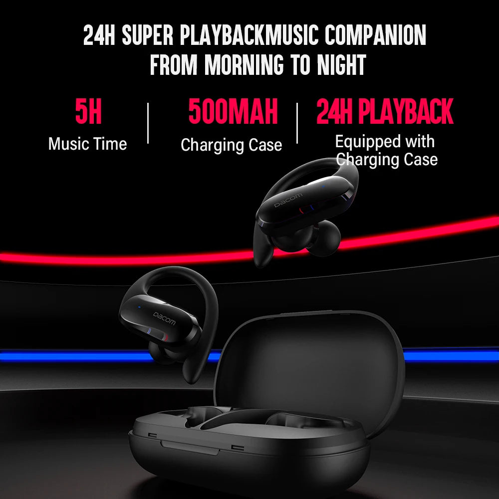 DACOM L19 TWS Bluetooth Earphone True Wireless Headphones Sports Running Earphones Ear Hook Stereo Earbuds In-Ear Stereo