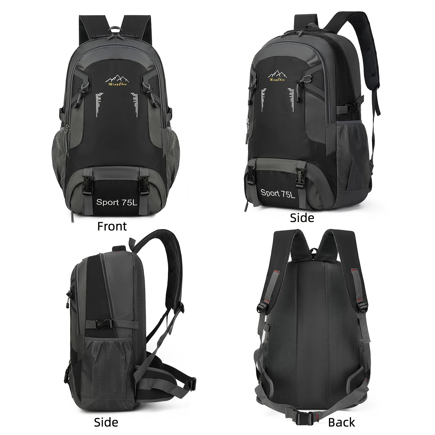 75L Hiking Backpack, Lightweight Backpack Suitable for Outdoor Camping and Cycling, Laptop Bag Schoolbag, Foldable Travel Backpack Unisex, Large Size