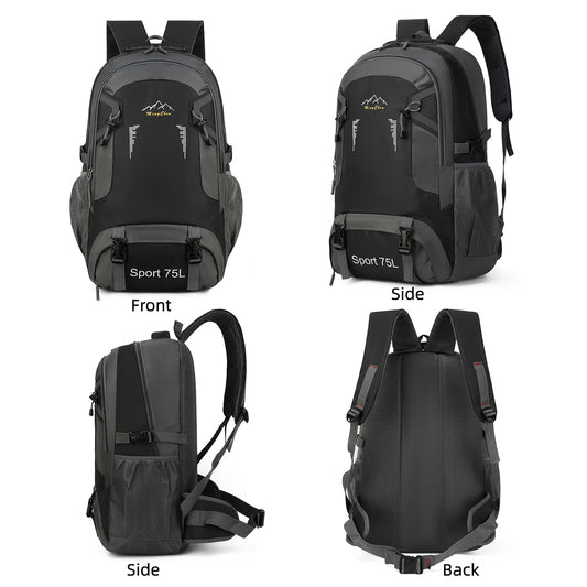 75L Hiking Backpack, Lightweight Backpack Suitable for Outdoor Camping and Cycling, Laptop Bag Schoolbag, Foldable Travel Backpack Unisex, Large Size