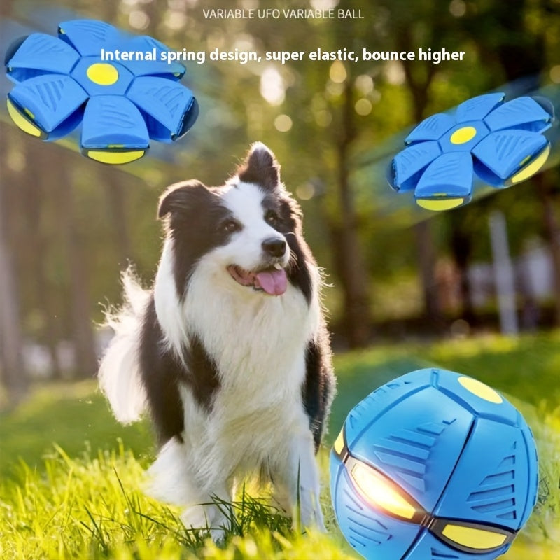 Pet Ball Toy, Novelty Elastic Dog Ball Toy with Transforming Design, Interactive Jumping Ball for Indoor/Outdoor Agility Training, Perfect Gift for Dogs, Medium Breed, No Batteries Needed, Dog Ball Toy, Outdoor Play, Playful Design, Durable Plastic