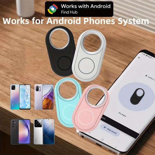 1/4Pack Android Tags Smart tag, Product Finder Works with Google'S Find Hub app(System version needs to be above Android 9), Worldwide Precise positioning Anti-loss Device, Suitable for most Android phones. for Keys, pets, wallets, suitcase, Family Shari