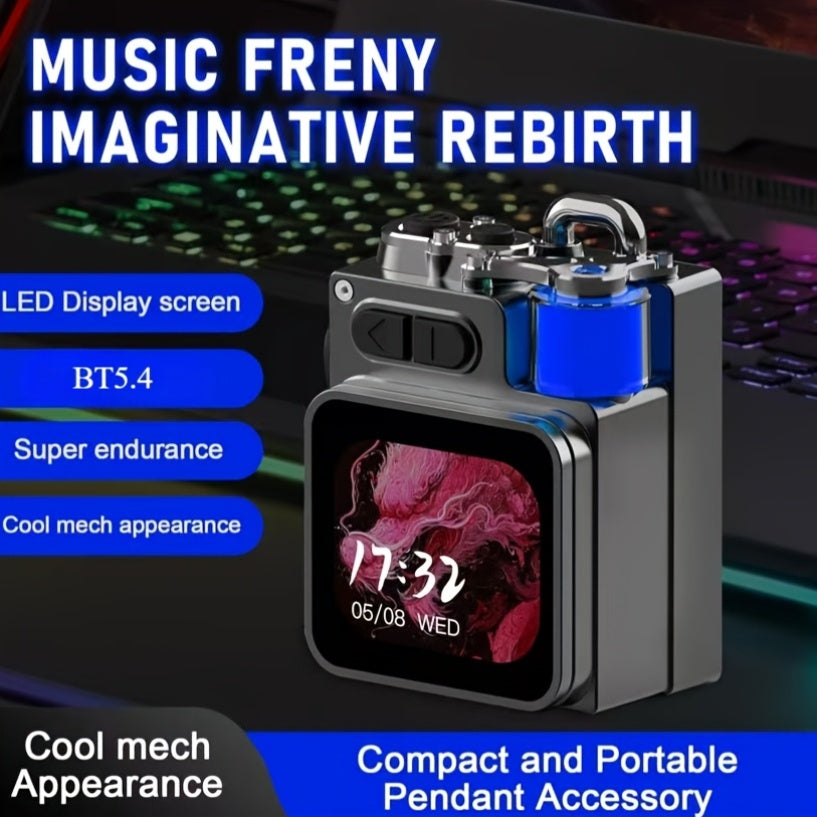 Portable Small BT Speaker with Touch Screen/HD Sound/LED Lights/Wireless Stereo Pairing/BT5.4, All In One Wireless Mini Speaker for Outdoor/Travel/Home/Party/Beach/Camping/Hiking