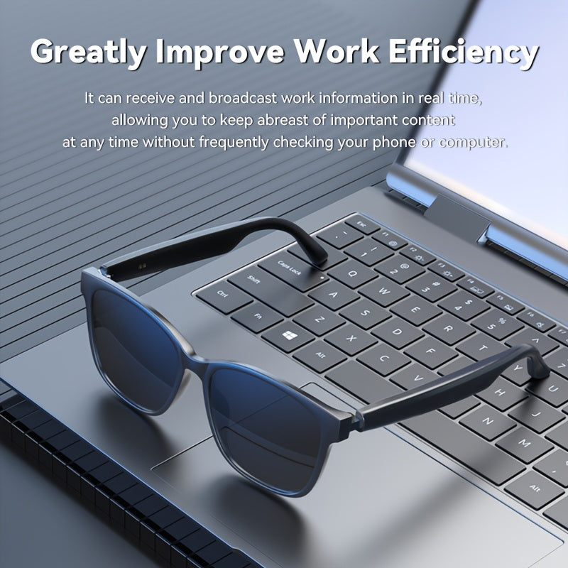 AI Glasses - Wireless Noise Cancelling Voice Call, Smart Glasses with Speaker, Touch Control, 150+ Languages Real Time Translation, Perfect for Travel, Office, Business Work, Travel, Gift for Men & WomenGreat for Sports Enthusiasts And Music Fans