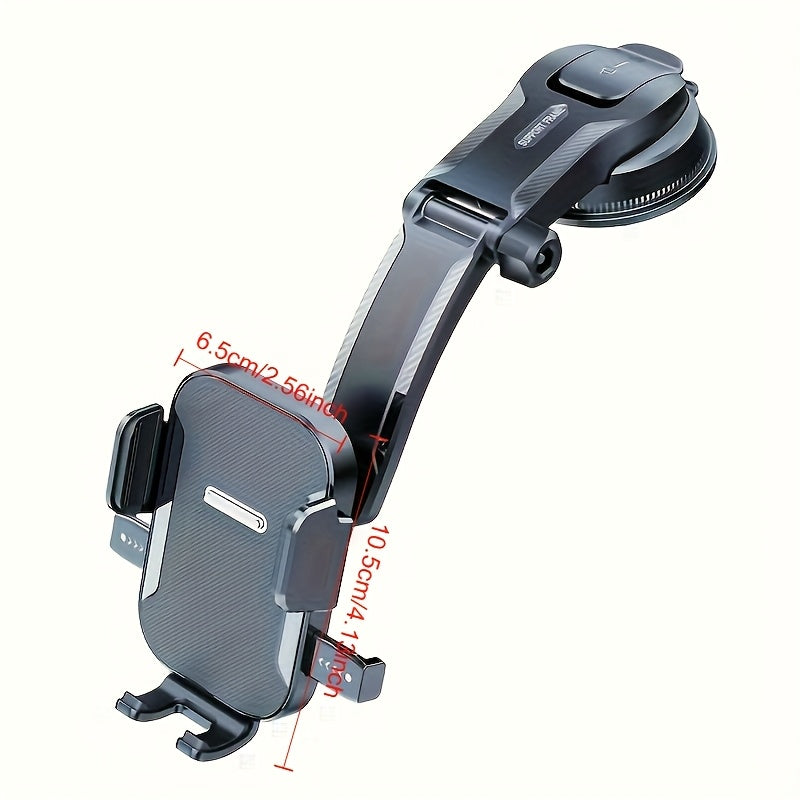 Car Dashboard Phone Holder Adjustable in Vertical and Horizontal Directions, Provides High Stability and Strong Adhesion, Includes Extra Sticky Pads. This Car Mobile Phone Holder Compatible with All Smartphones