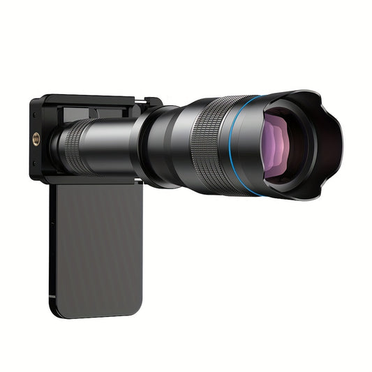 APEXEL 60X High Magnification Telephoto Lens with Extendable Tripod, Premium Aluminum Alloy Long-Distance Mobile Phone Camera Lens. Cellphone External Lens for bird watching, hiking, concerts,Universal Clip Compatible with iPhone 16/15/14/13 Series, Andr