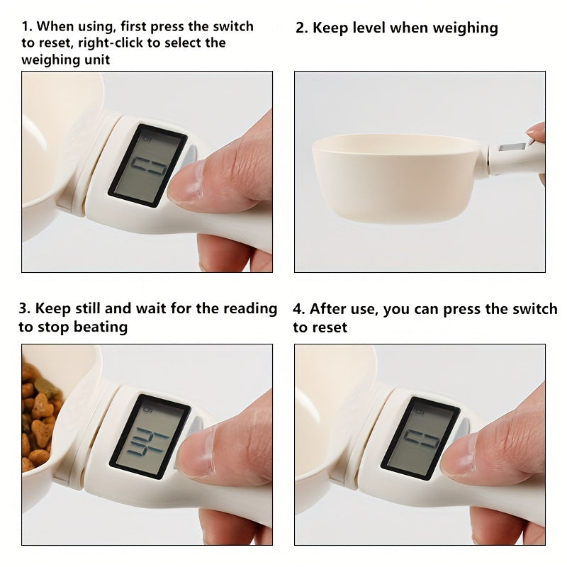 1pc Pet Food Scale Electronic Measuring Tool The New Dog Cat Feeding Bowl Measuring Spoon Scale