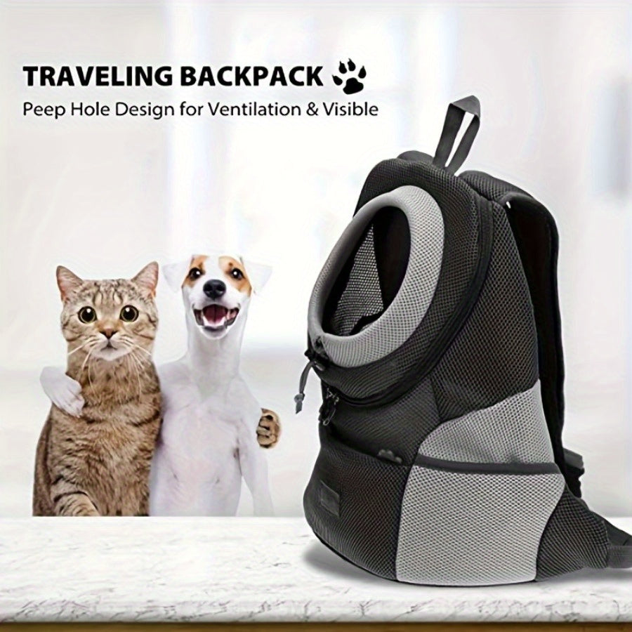 1pc Comfortable And Convenient Dog Carrier Backpack, Cotton Material, Drawstring Backpack