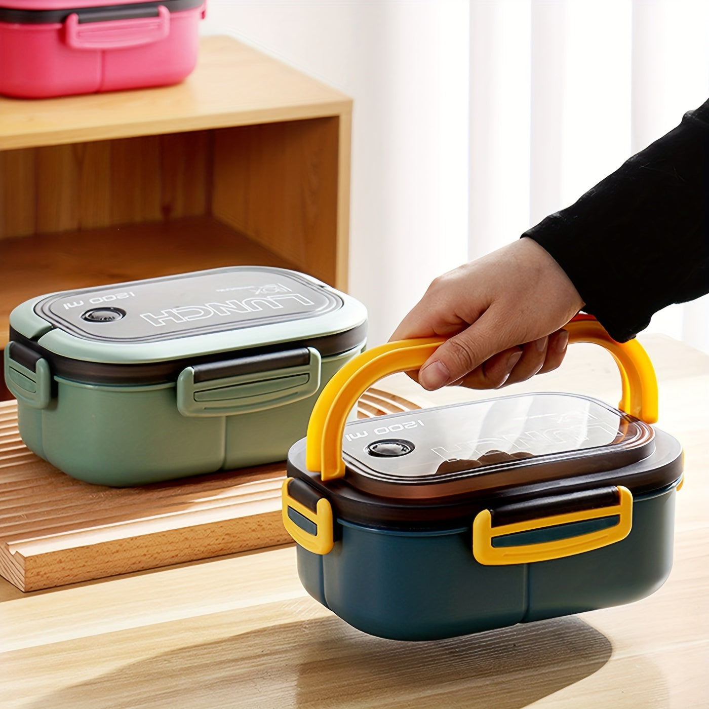 Bpa-Free, Microwave-Safe, Bento Box with Spoon And Fork - High Capacity, Leak-Proof, And Suitable for Travel And Office Lunches