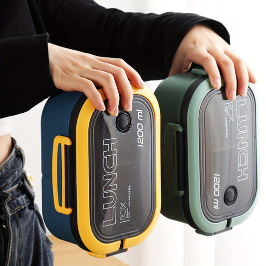 Bpa-Free, Microwave-Safe, Bento Box with Spoon And Fork - High Capacity, Leak-Proof, And Suitable for Travel And Office Lunches