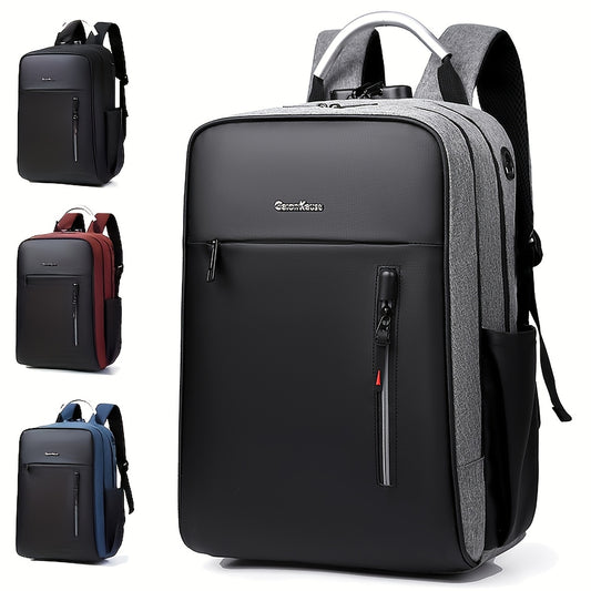 Unisex Anti-Theft Lockable Backpack - Lightweight Oxford Fabric, Multiple Compartments & Adjustable Shoulder Straps for Commuting, Travel, School, and Work - Black, Backpack for Travel, Commuting, and Work, Secure Travel Gear, Sleek Design, Secure Zipper