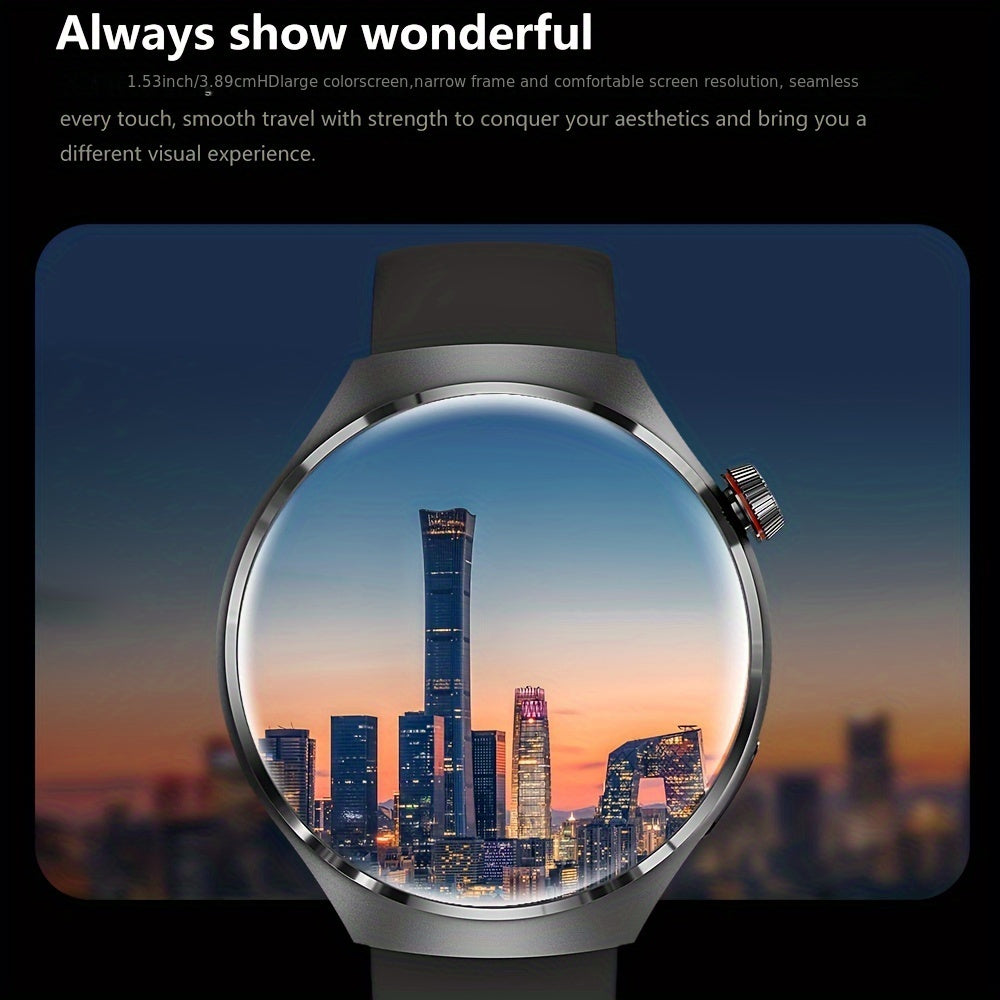 2024 New Men's Smart Watch 4 PRO1.53-inch 360 * 360 AMOLED Wireless Call Multi Sport Mode Smart Watch