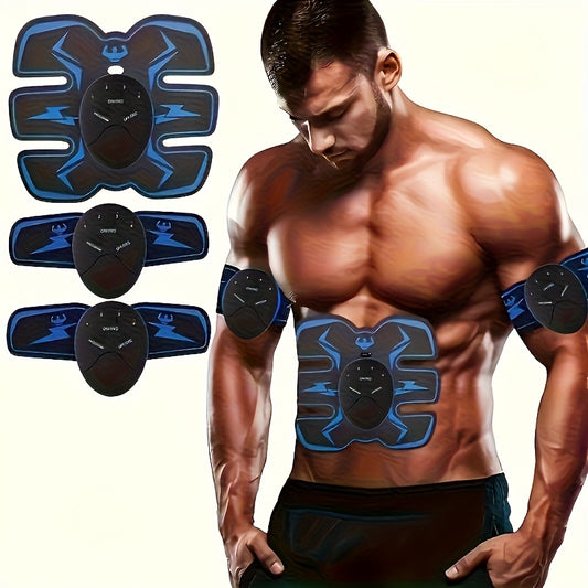 1 Set (1pc Abdomen + 2pcs Arms + 3pcs Controllers) Battery-Powered Abdominal And Arm Trainer for Home Fitness with Sticker Massager