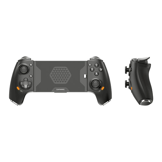 2025 Pure Black Type-C Game Controller, Suitable for IOS/Native Mode/Android/Huawei/Switch/PC, Supports PS/Xbox/Streaming Games; Dual Mode Connection; Extra Large Stretch Size; Macro Programming Back Buttons; Cellular Cooling; Dual Hall Sensors; Hall Tri