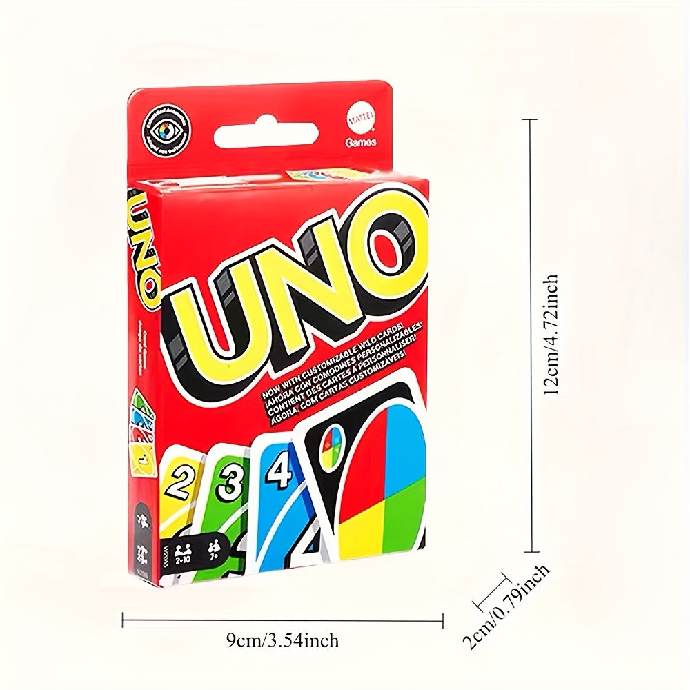 UNO - Classic Colour & Number Matching Card Game - 112 Cards - Customizable & Erasable Wild - Special Action Cards Included - Gift for Kids