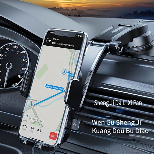 Car Dashboard Phone Holder Adjustable in Vertical and Horizontal Directions, Provides High Stability and Strong Adhesion, Includes Extra Sticky Pads. This Car Mobile Phone Holder Compatible with All Smartphones