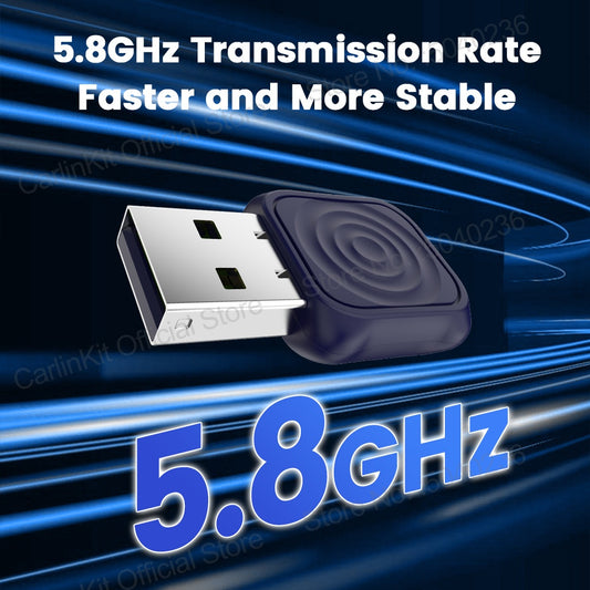 CARLINKIT Mini Ultra 2-in-1 Wireless CarPlay & Android Auto Adapter, WiFi 6 Wireless Dongle with Auto Connect, Plug & Play, Multi-Device Support, Compact Design, FOTA Updates & Type-C Converter for Car Use, Travel Tech Accessory, Modern Dongle Style, Sle