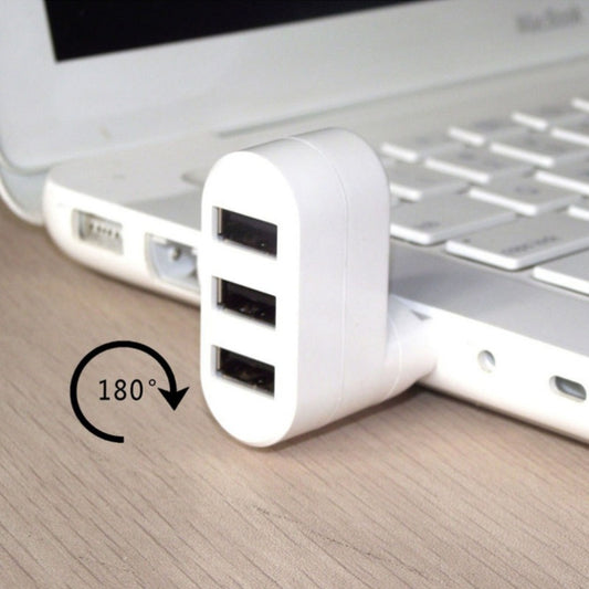1pc High Quality for Laptop for PC Hub USB Rotate Splitter Mini Adapter 3 Ports+Type-C
