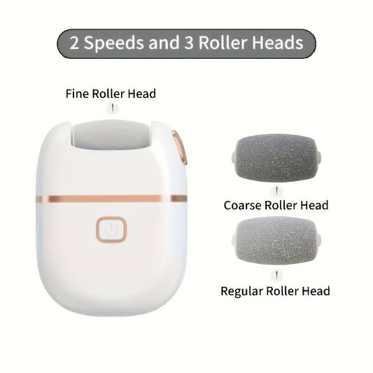 New Electric Foot Remover, USB Charging, Wireless Use, Easy Removal of Dead Light Beige and Old Wounds, Fine Grinder with Multiple Replacement Stones, Various Speeds, Suitable for Your Intensity