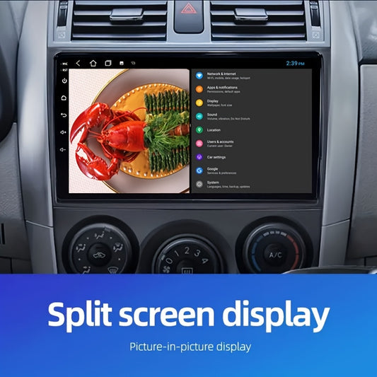 for TOYOTA Corolla 2006-2013 4GB+64GB, with Android 13 Car Radio WiFi Autoradio Built-in Hi-Fi GPS Navigation with Key Color Lights, Fan, Android 14