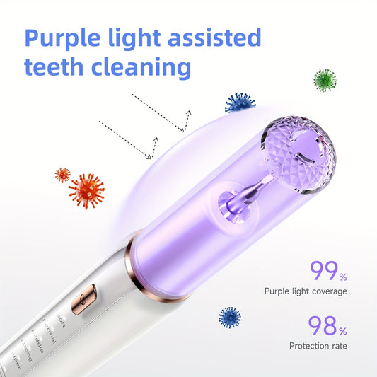2025 New Electric Dental Oral Cleaning Set, with LED Light, Five Mode Adjustment, Multiple Metal Accessories, Keep Oral Cleaning Care, Splash Resistant, Suitable for Family, Mother'S Day/Father'S Day, Birthday Party Gifts