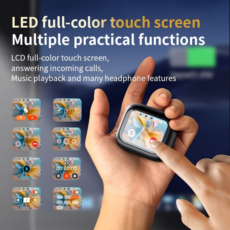 2025 New Smart Touch Screen Headphones - New Upgraded Universal Sports Earbuds with Multiple Language Switching, Suitable for DJ and gaming,Built-in Mic & Sound Quality Control - Compatible with Apple, for, for VIVO, Xiaomi, OPPO, etc