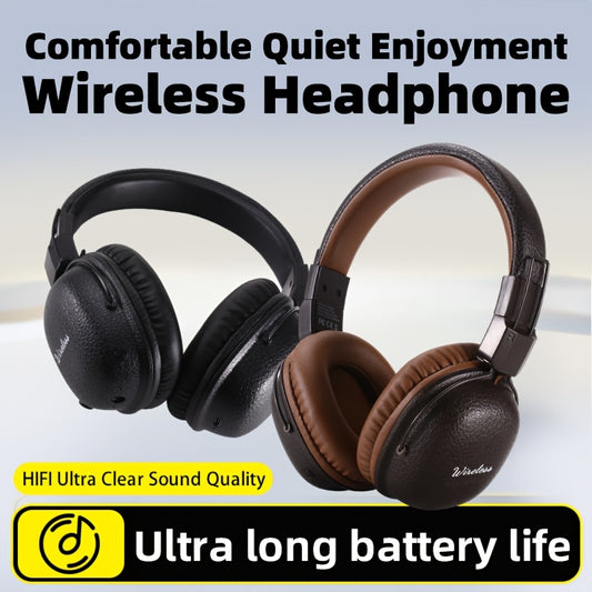 New Retro Wireless Headphones with Retractable Design, Featuring a Microphone, Bass, Suitable for Travel, Business, School, and Gifts
