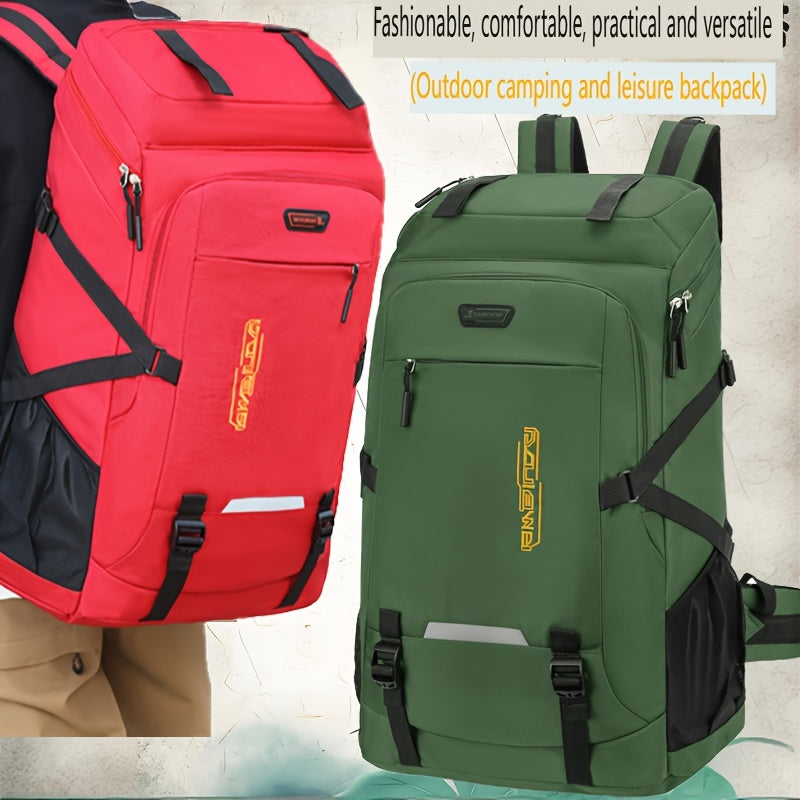ZUOMANI Large Capacity Backpack - 50-80L, Durable Oxford Fabric, Multi-Functional with Laptop Compartment, Adjustable Shoulder Straps for Camping, Hiking & Daily Use - Available in Red, Green, Black, Daily Use Bag|Versatile Backpack|Adjustable Straps, Tr