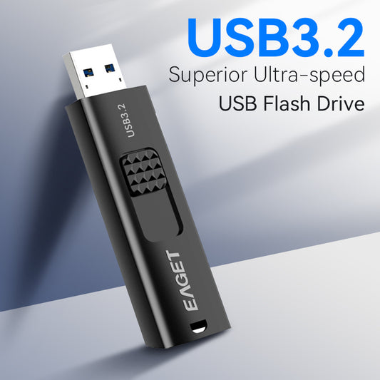 2pcs EAGET high-speed USB3.2 Flash Drive, 128GB/64GB 32GB USB Memory USB Pen, High Speed Thumb Drives, Push-Pull Design Jump Drive for PC Laptop Computer External Data Storage