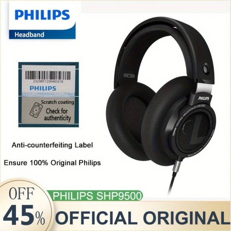 Philips SHP9500 High-Fidelity Stereo Headphones 3.5Mm 6.3Mm