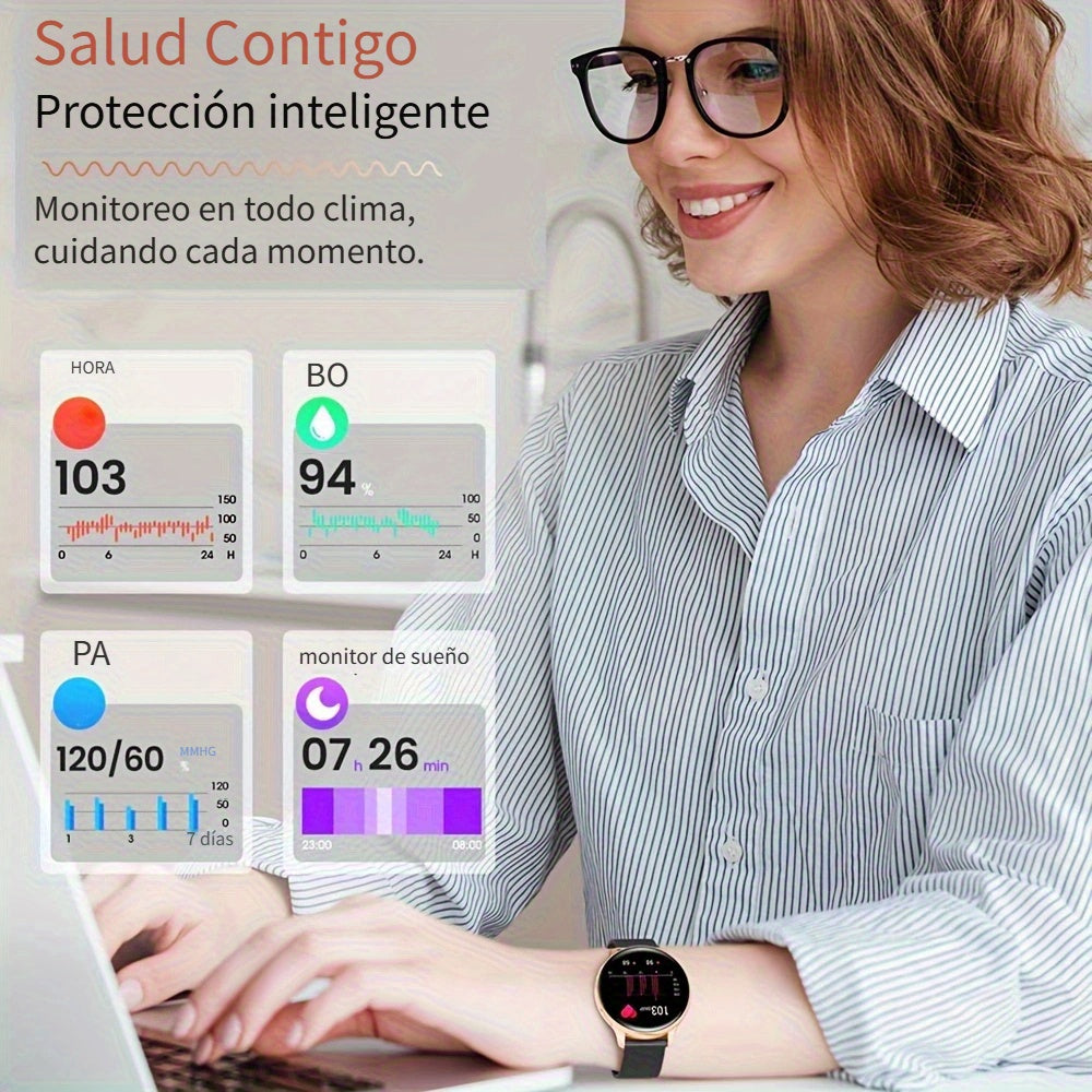 Smartwatch with Wireless Call/Dial, Female Functions, Sleep, 19 Sports Modes, Music Player, Pedometer - Perfect Birthday Gift for Men & Women, Christmas, Halloween, Smartwatches for Android & IOS