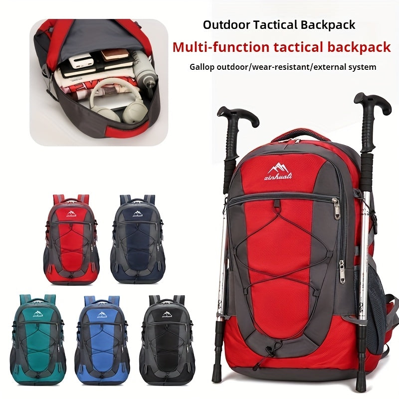 Outdoor Lightweight Hiking Backpack, Multifunctional Large Capacity Shoulder Bag, Unisex Outdoor Sports Trekking Camping Backpack, Durable Travel Storage Luggage for Business Trips