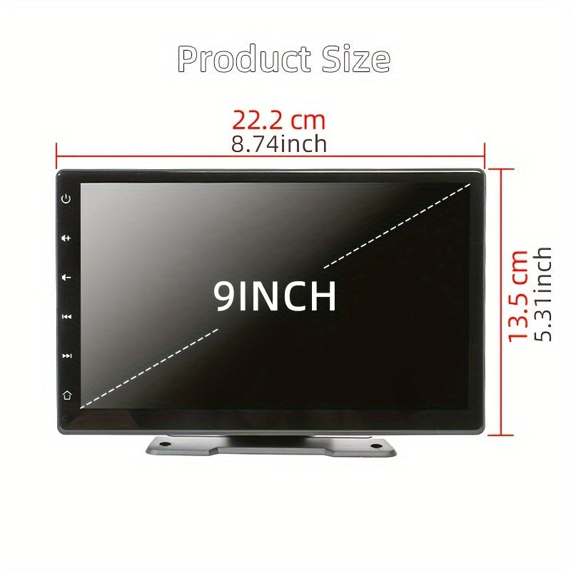 309 1pc Wireless Carplay and Android Car Stereo, Video Player, Reversing Video, Portable 9-inch Touch Screen Synced Navigation Audio Car Radio Receiver for Cars, Wireless, Multimedia Player, FM