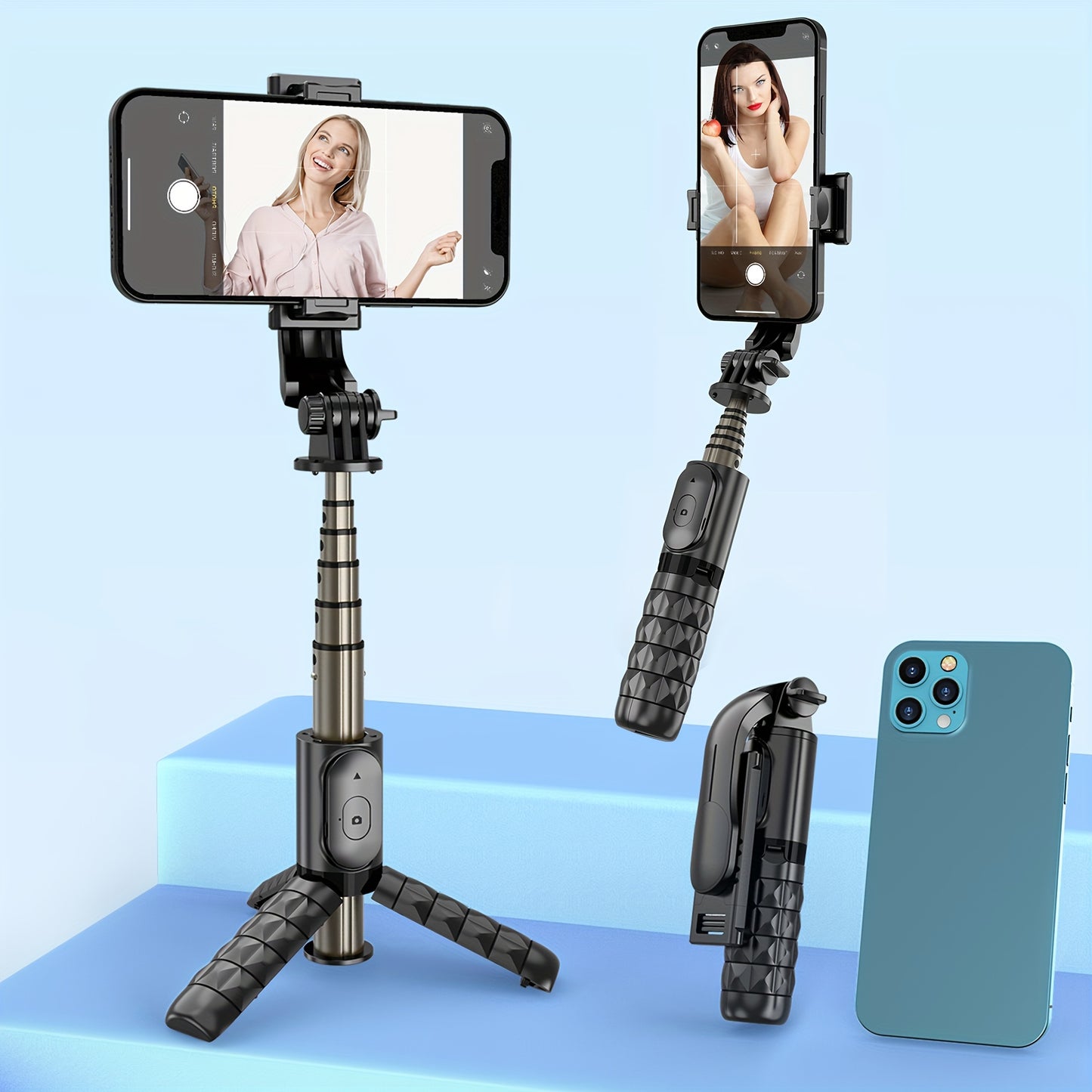 SELFIESHOW Aluminum Alloy Tripod Mount with 360-Degree Rotation, Lightweight & Stable, Suitable for Apple & Samsung Phones - Ideal for Christmas Gifts, Halloween Gifts, Photography & Outdoor Activities