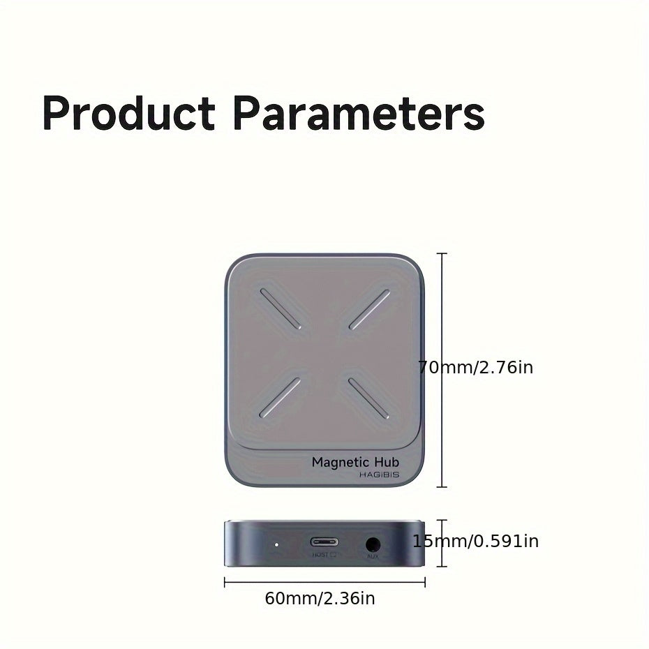 Hagibis Magnetic Card Reader UHS-II SD4.0 312MB/s USB-C to SD Memory Card TF Memory Card Magnet HUB Adapter for Laptop Phone Macbook Camera