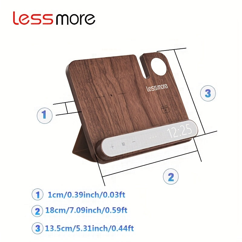 Lessmore Wooden Charging Docking Station, Phone & Watch Charging Dock with Multiple Device Support - Smartphones and Mobile Phones Accessories Bedside Organizer