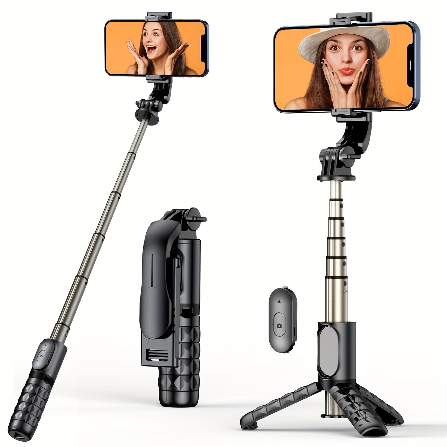SELFIESHOW Aluminum Alloy Tripod Mount with 360-Degree Rotation, Lightweight & Stable, Suitable for Apple & Samsung Phones - Ideal for Christmas Gifts, Halloween Gifts, Photography & Outdoor Activities