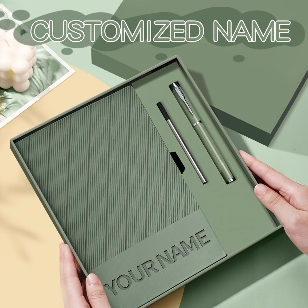 Personalized notebook with custom name engraving, notebook gift box with name and phone number customization, homework book customization, notepad customization meeting book customization, softcover book customization meeting record notebook customizatio