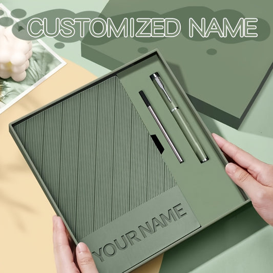 Personalized notebook with custom name engraving, notebook gift box with name and phone number customization, homework book customization, notepad customization meeting book customization, softcover book customization meeting record notebook customizatio