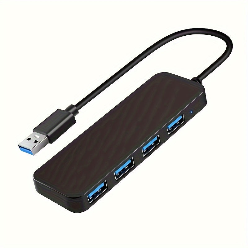 Compact 4-Port USB 3.0 Hub - Portable Multi-Device Extender for Desktops, Laptops, Xbox, Flash Drives & More