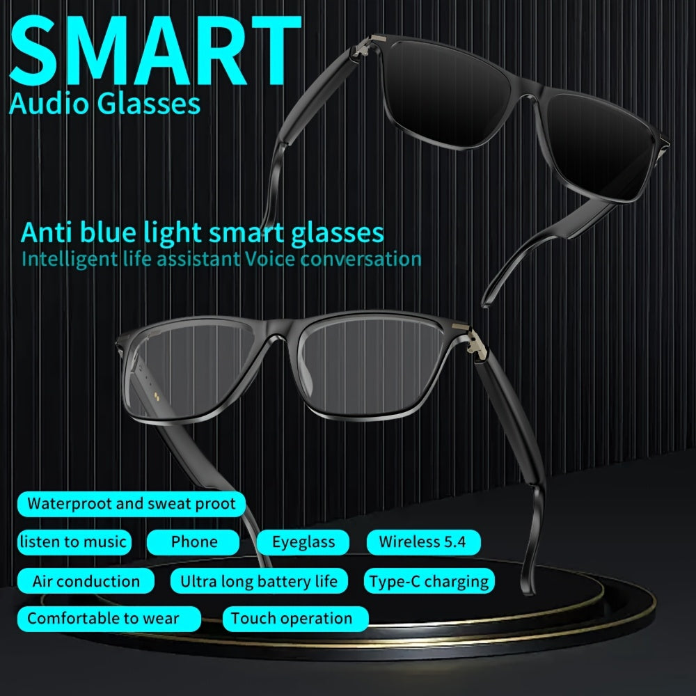 1pc Smart Glasses Music Glasses, Wireless 5. 4 Audio Eyewear with Music play for Men Women High Quality SIBERIA IN- EAR Headset Fashion High Qualit
