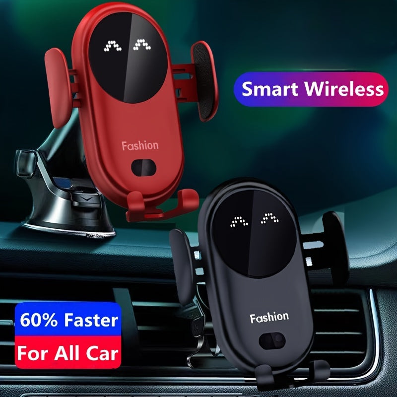 Car Wireless Charger Stand Auto Clamping Magnetic Infrared Smart Induction Wireless Charging Station Air Vent Bracket Moblie Phone Holder for iPhone 16 15 14 13 12 Pro Max Plus for Galaxy S25 S24 S23 Ultra for Xiaomi Car Dashboard Accessories