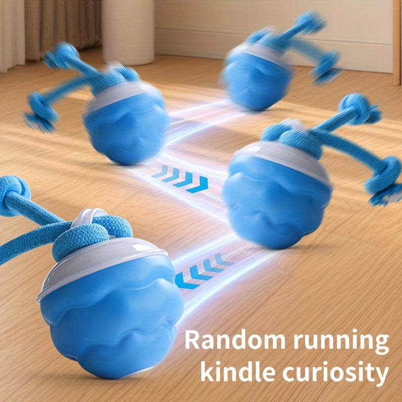 Interactive Smart Pet Toy Ball with Obstacle Avoidance, Adjustable Speed, and Colorful Lights - USB Rechargeable, Durable Plastic Material for Cats and Dogs, Engaging Physical Activity, Playful Design, and Energy-Burning Functionality