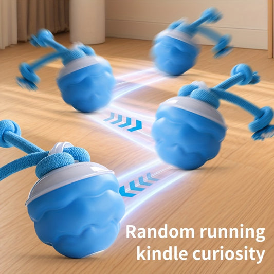 Interactive Smart Pet Toy Ball with Obstacle Avoidance, Adjustable Speed, and Colorful Lights - USB Rechargeable, Durable Plastic Material for Cats and Dogs, Engaging Physical Activity, Playful Design, and Energy-Burning Functionality