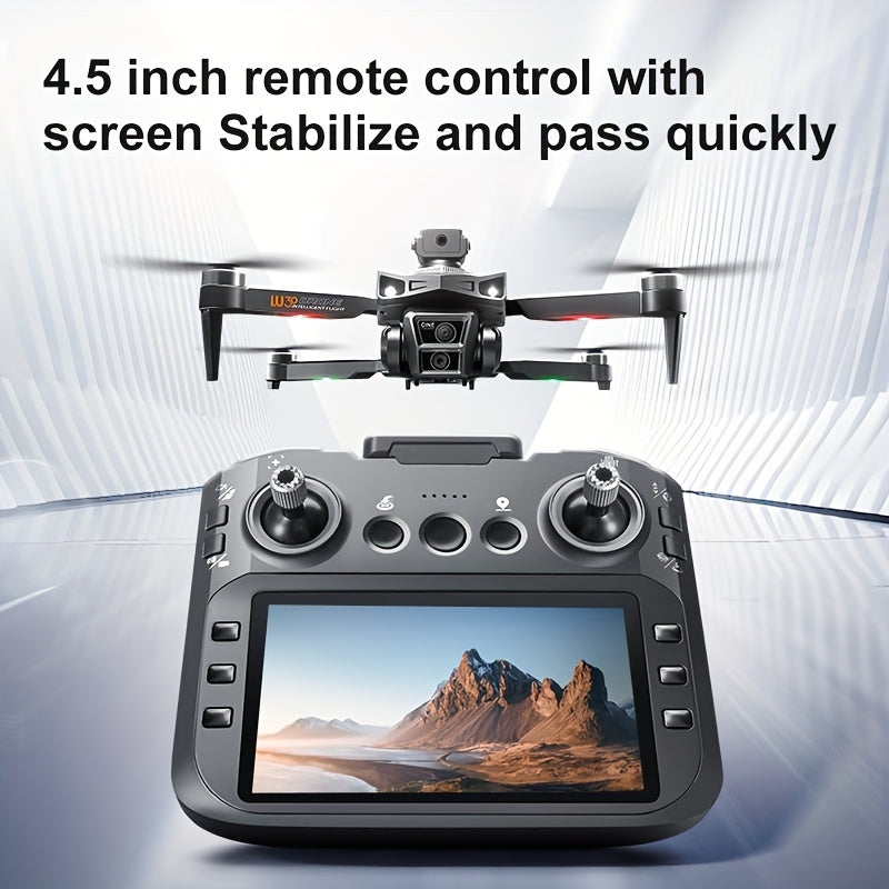 Professional GPS Drone with Foldable Screen Remote, 1080P HD Camera, Obstacle Avoidance, 5G FPV Aerial Photography, Long Flight Time - Beginner-Friendly RC Quadcopter, App Control, Wi-Fi, 2, 4G/3G/4G/5G, Ideal Gift for Men, Tech Gadget, Modern Drone, Stu