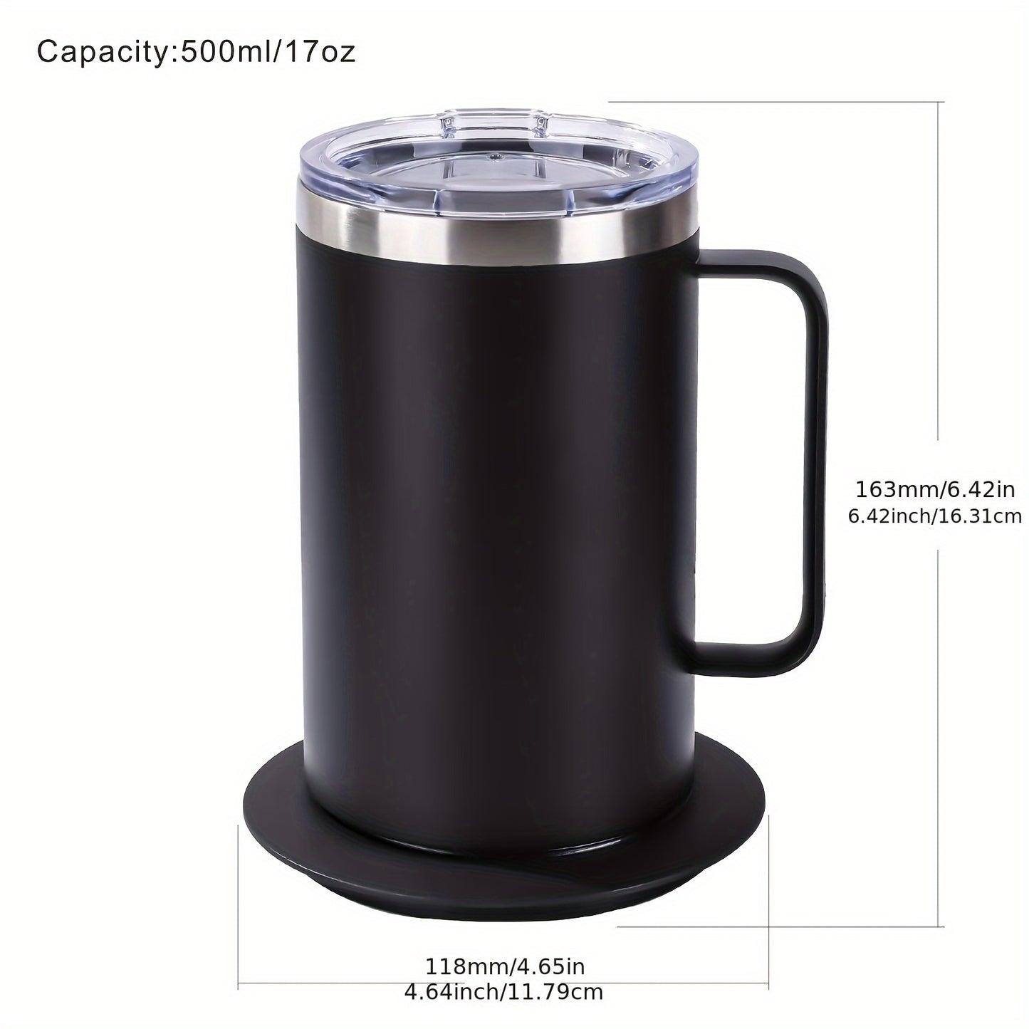 Improved Design Self-Heating Coffee Mug, USB Powered Coffee Thermos Set, 10-Hour Auto-Off