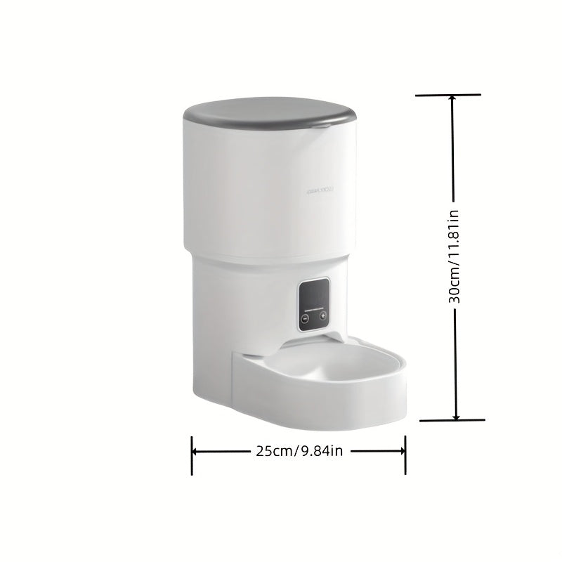 Smart Automatic Cat Feeder with WiFi Control - 4L Large Capacity, Moisture-Proof Design, Remote Feeding App, Easy Disassembly for Cleaning, Ideal for Cats and Dogs, Pet Feeding Station | Modern Pet Feeder | Durable ABS Construction, Cat Feeder, Without B