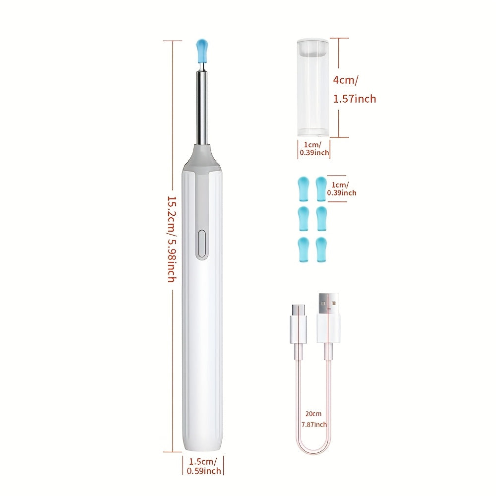 Earwax Removal Tool, 8pcs Ear Care Set, Earwax Cleaner with Camera, Earwax Removal Kit with Light, In-Ear Camera with 6 Ear Spoons, Earwax Cleaner for Ios And Android, 1080P HD Otoscope, Valentine'S Day Gift, Holiday Gift, Birthday Gift