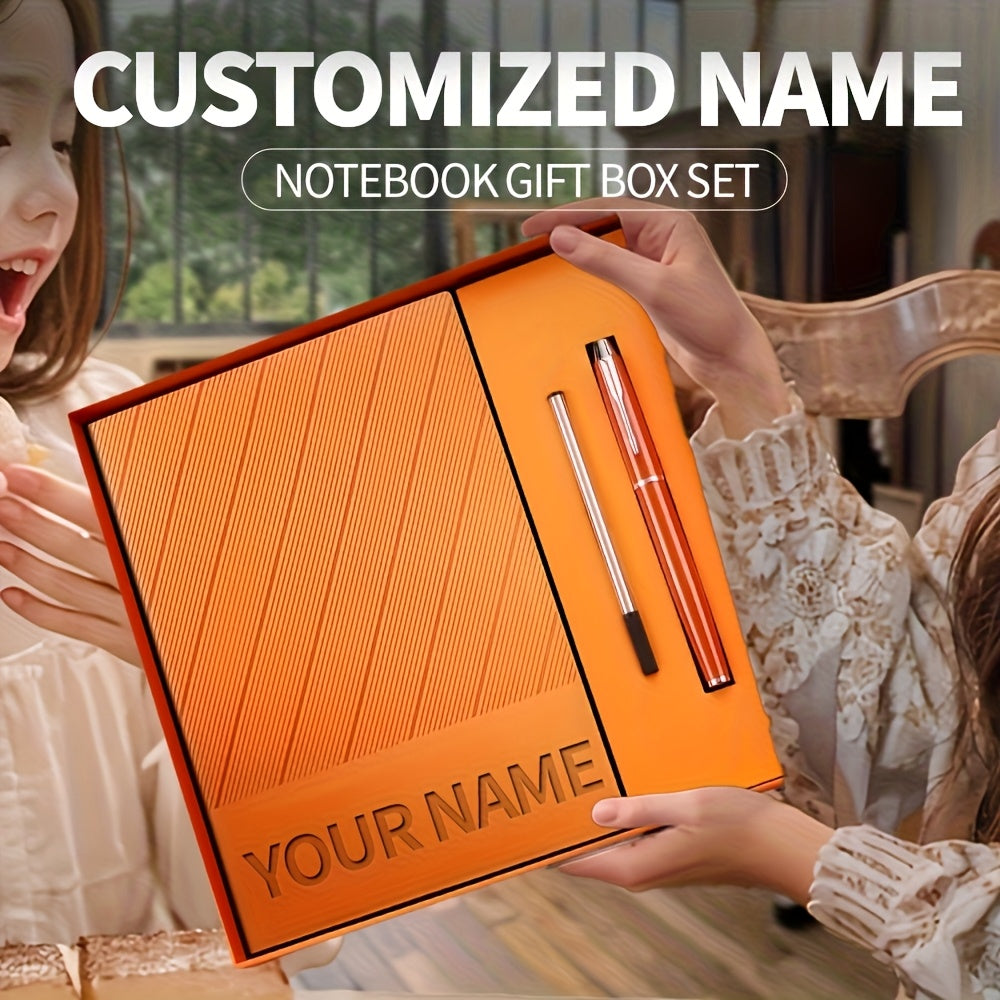 Personalized notebook with custom name engraving, notebook gift box with name and phone number customization, homework book customization, notepad customization meeting book customization, softcover book customization meeting record notebook customizatio